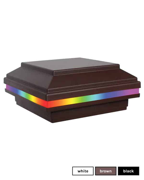 thumbnail interactive-video image 1 of Brown Plastic Decking Board End Caps (4 Pack) - 5.5" Rectangular Fit For TREX 1 of 6
